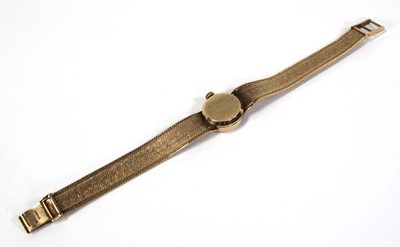 Lot 465 - A ladies 9ct yellow gold wristwatch by Omega,...