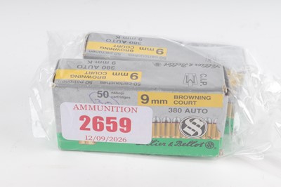 Lot 2659 - (S1) 80 x 9mm Browning Court (.380 Auto)...