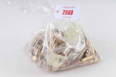 Lot 2668 - (S1) 157 x .22-250 Rem. PPU rifle cartridges,...