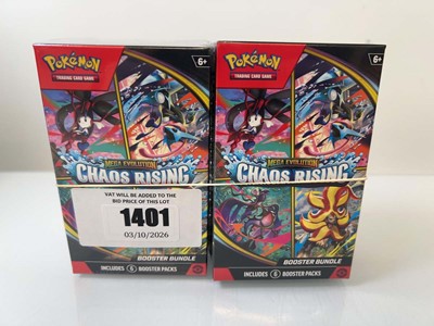 Lot 1401 - 2x Pokémon TCG: Mega Evolution - Chaos Rising...