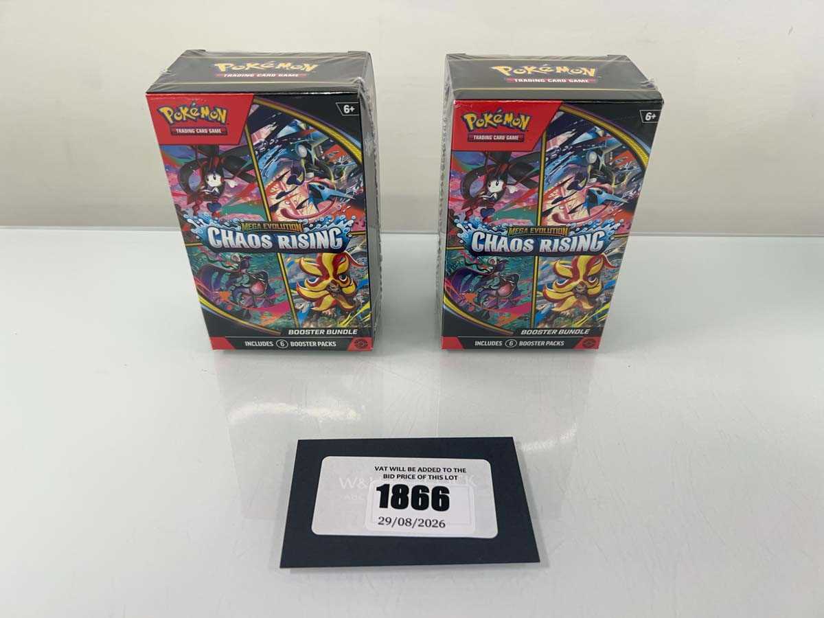 Lot 1866 - 2x Pokémon TCG: Mega Evolution - Chaos Rising...