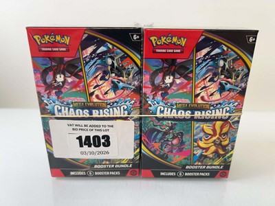 Lot 1403 - 2x Pokémon TCG: Mega Evolution - Chaos Rising...