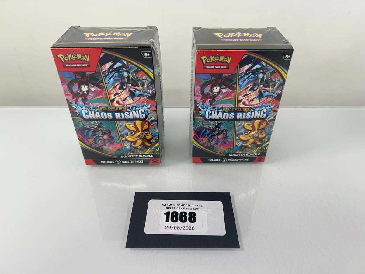 Lot 1868 - 2x Pokémon TCG: Mega Evolution - Chaos Rising...