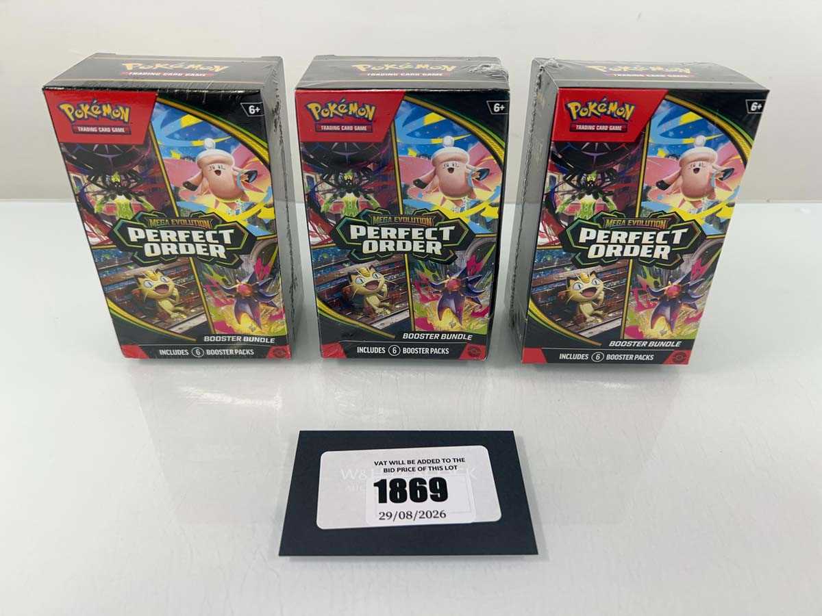 Lot 1869 - 3x Pokémon TCG: Mega Evolution - Perfect Order...