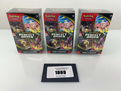 Lot 1869 - 3x Pokémon TCG: Mega Evolution - Perfect Order...