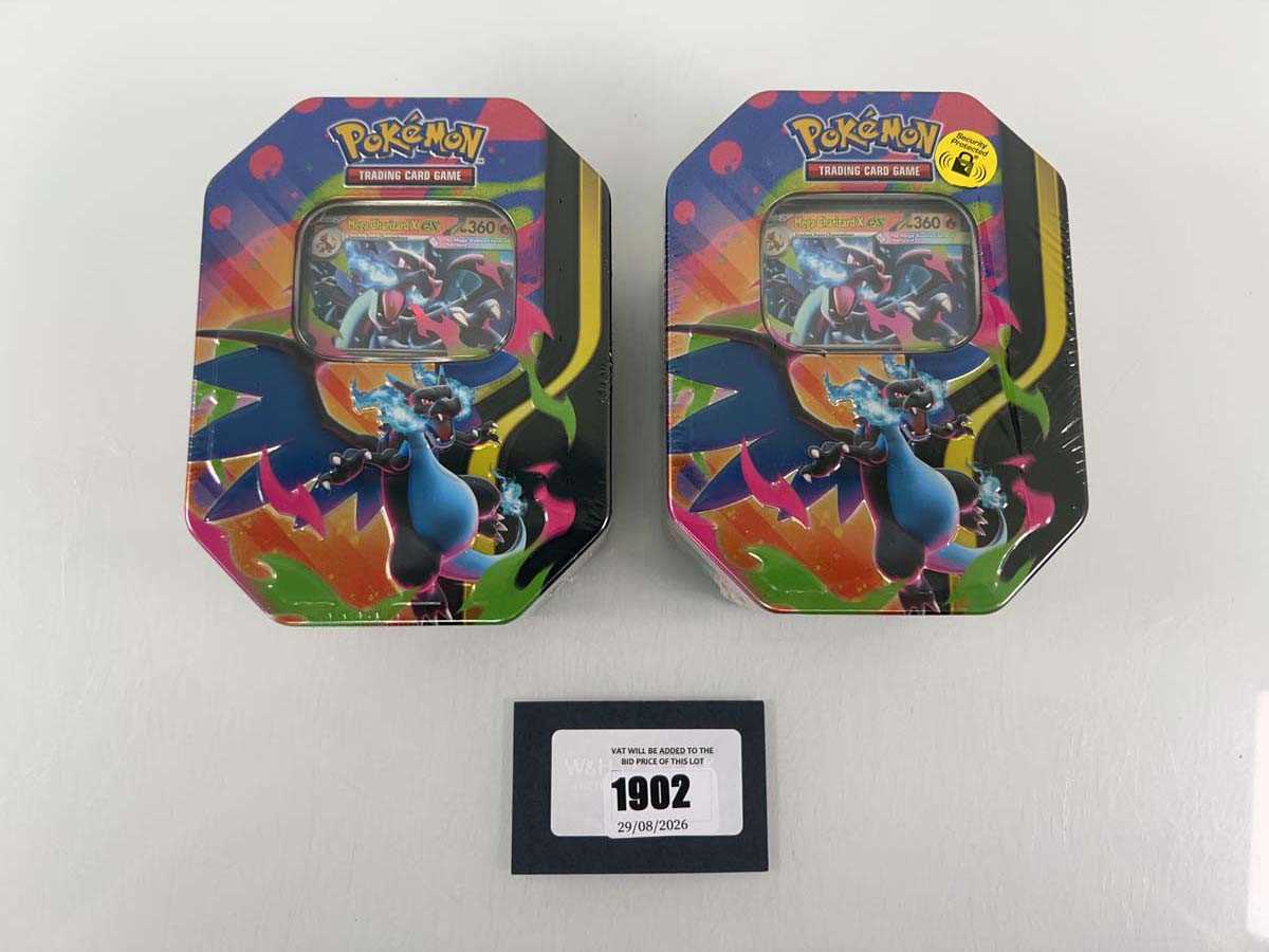 Lot 1902 - 2x Pokémon TCG: Mega Charizard Tins