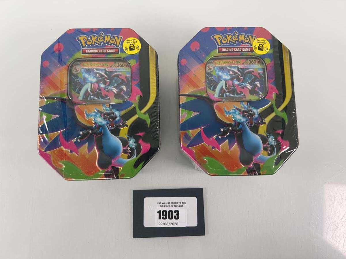 Lot 1903 - 2x Pokémon TCG: Mega Charizard Tins