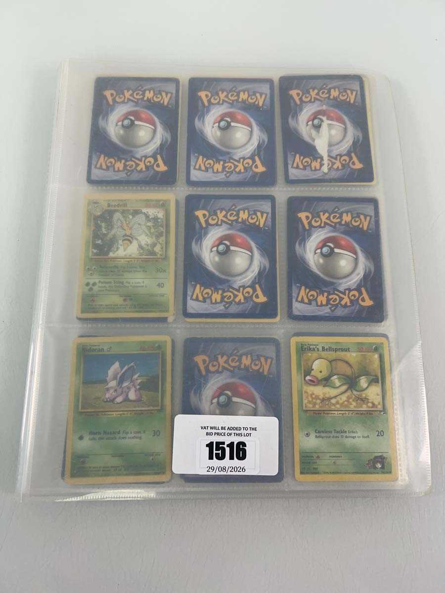 Lot 1516 - Binder containing vintage Pokémon cards from...