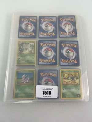 Lot 1516 - Binder containing vintage Pokémon cards from...