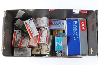 Lot 2683 - (S1) 1450 x.22lr rifle cartridges, assorted,...