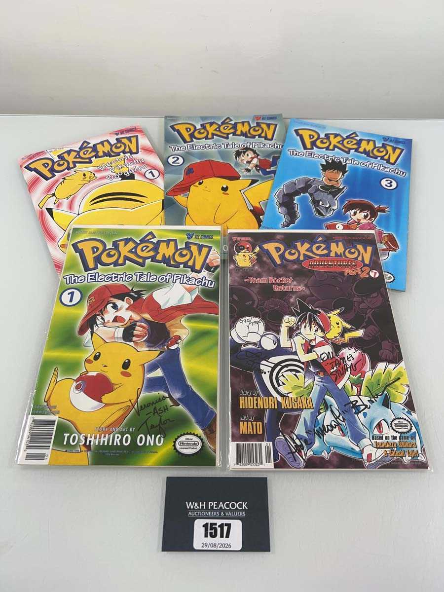 Lot 1517 - 5 Pokémon comics including 2 bearing...
