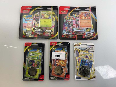 Lot 1500 - (5) Pokémon TCG: Mega Evolution - Chaos Rising...