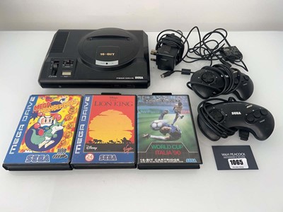 Lot 1065 - Sega Mega Drive 1 with two controllers and 3...