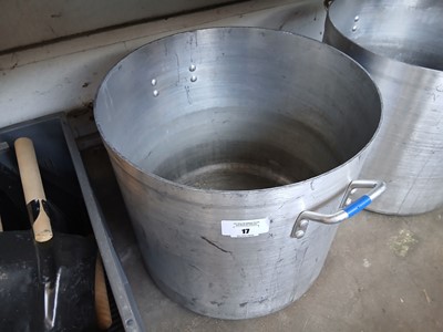Lot 17 - Large 45cm diameter aluminium cook pot with 2x...