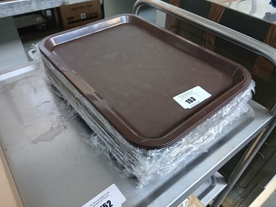 Lot 153 - Stack of brown trays