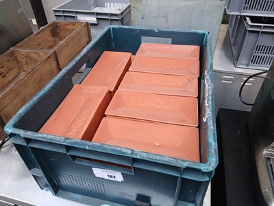 Lot 182 - Plastic crate containing London Brick display...