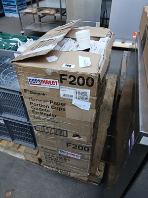 Lot 189 - 2 boxes of small paper disposable portion cups