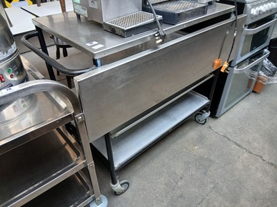 Lot 68 - Metal framed stainless steel trolley