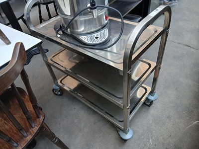 Lot 70 - Small 3-tier catering trolley