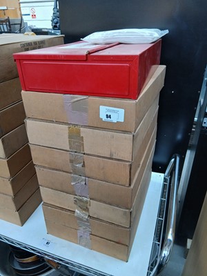 Lot 94 - 7x boxes of fire blankets with a red fire...