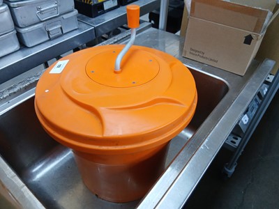 Lot 112 - Large orange salad spinner