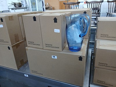Lot 120 - 8x boxes of 3 Strahl blue pitchers