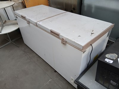 Lot 228 - 165cm chest freezer with 2x lids for one...