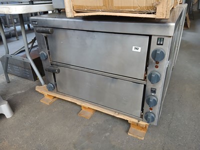 Lot 242 - 80cm electric Lincat twin-deck pizza oven