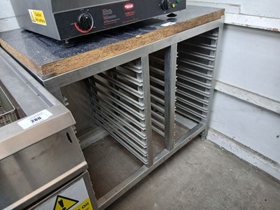 Lot 278 - 95cm stainless steel stand with space for...