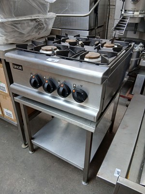 Lot 297 - 60cm gas Lincat 4-burner stove on stand