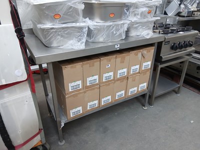 Lot 301 - 120cm stainless steel preparation table with a...