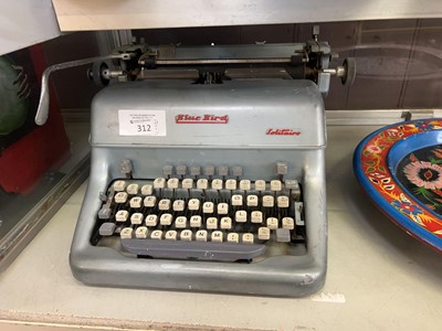 Lot 312 - A mid-20th century Bluebird Solitaire typewriter