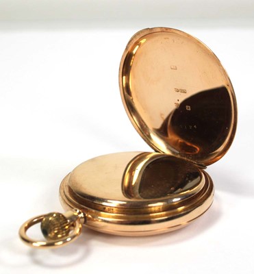 Lot 431 - A 15ct yellow gold half hunter pocket watch by...
