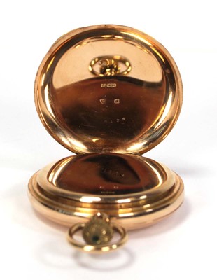 Lot 431 - A 15ct yellow gold half hunter pocket watch by...