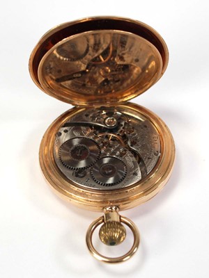 Lot 431 - A 15ct yellow gold half hunter pocket watch by...