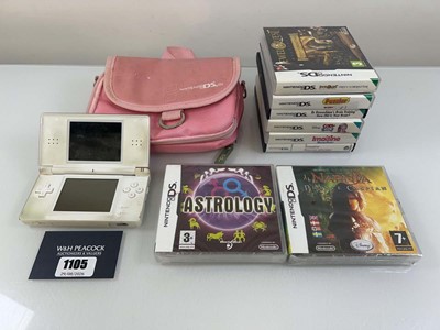 Lot 1105 - Nintendo DS lite with carry case and qty of games