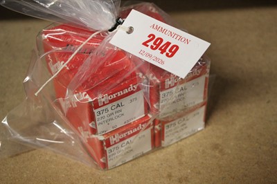 Lot 2949 - 200 x 375 cal Hornady 270gr RN Interlock heads...