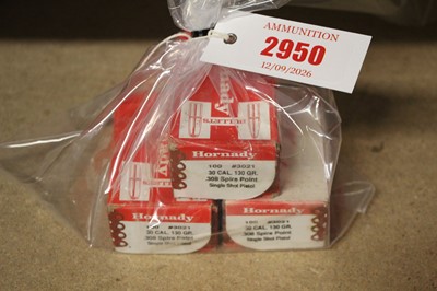 Lot 2950 - 300 x 30 cal (.308 Spire Point) Hornady 130gr...