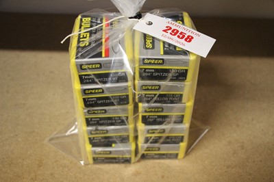 Lot 2958 - 1000 x 7mm (.284) Speer 130gr Spitzer BT &...