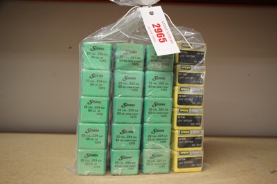 Lot 2965 - 1500 x 22 cal (.224) Sierra 60gr HP & 63gr...