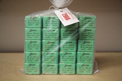 Lot 2966 - 2000 x 22 cal (.224) Sierra 45gr Hornet...
