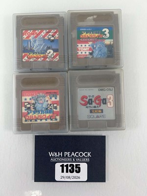 Lot 1135 - 4x Japanese Nintendo Gameboy games