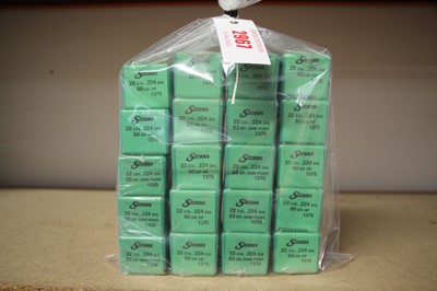 Lot 2967 - 2000 x 22 cal (.224) Sierra 55gr Semi-Point,...