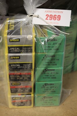 Lot 2969 - 500 x 270 cal (.277) Sierra 140gr HP Boat tail...