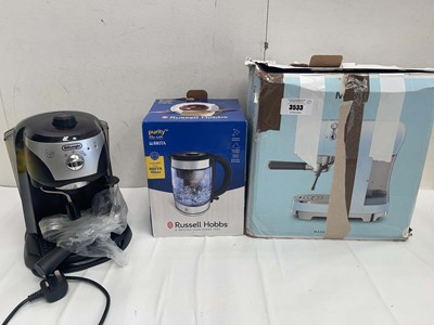 Lot 3533 - Smeg & DeLonghi coffee makers and Russell...