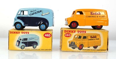 Lot 152 - Two Dinky models: 465 Morris wagon - Capstan...