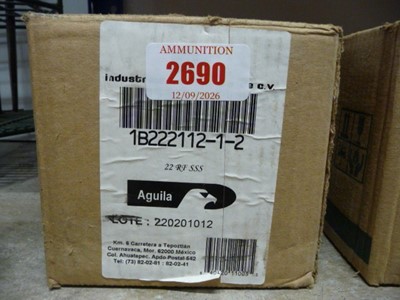 Lot 2690 - (S1) 5000 x .22 Aguila 'SSS' Sniper sub-sonic...