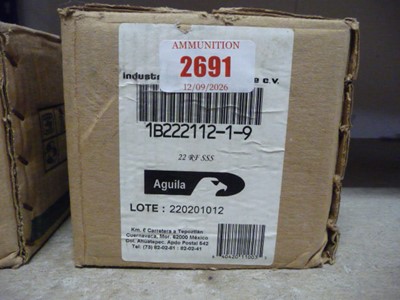 Lot 2691 - (S1) 5000 x .22 Aguila 'SSS' Sniper sub-sonic...