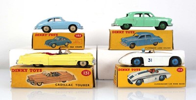 Lot 157 - Four Dinky models: 131 Cadillac Tourer, 133...