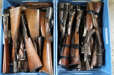 Lot 1558 - (S2) 25 x various stock and actions, forends, etc
